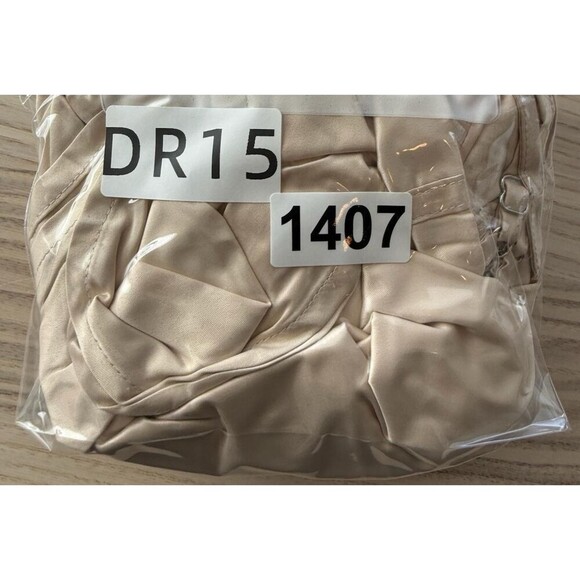 Princess Polly Women Size 4 Spotlight Mini Dress Champagne Spaghetti Strap - Picture 9 of 9